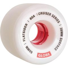 Globe Flatsider Cruiser Wheels White/Red 60mm