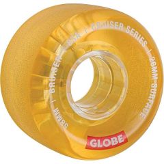 גלגלי סקייטבורד Globe Bruiser Cruiser Wheels Clear Honey 58mm/83A