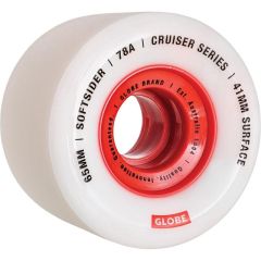 Globe Softsider Cruiser Wheels White/Red 65mm/78A