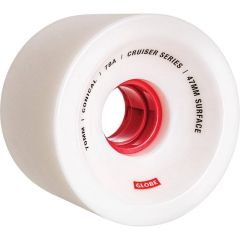 Globe Conical Cruiser Wheels White/Red 70mm