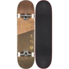 GLOBE G1 Insignia Dark Maple/Green Skateboard complete 8.25