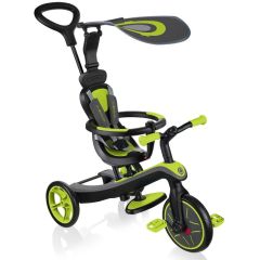 אופני איזון משולבים עם תלת אופן ועגלה לילדים קטנים ירוק לימון Globber EXPLORER TRIKE 4in1