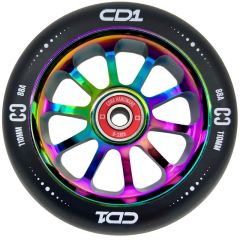 גלגל לקורקינט פעלולים CORE CD1 Spoked 110mm - Black/Neochrome