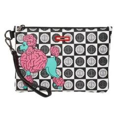 SPRAYGROUND RON ENGLISH POODLE CHECK CROSS-OVER CLUTCH