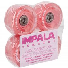 Impala Light Up Rollerskates Wheels Pink 62mm 82A 4pack