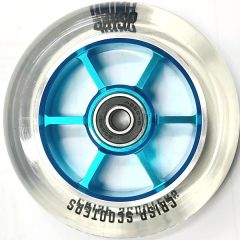 גלגל ליבת מתכת לקורקינט פעלולים CRISP 100mm Alloy Core Wheel Clear/Blue