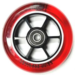 גלגל ליבת מתכת לקורקינט פעלולים CRISP 100mm Alloy Core Wheel Translucent Red/Black