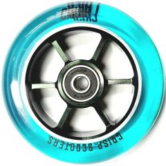 גלגל ליבת מתכת לקורקינט פעלולים CRISP 100mm Alloy Core Wheel Translucent Blue/Black