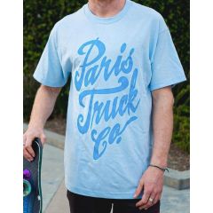 PARIS SCRIPT T SHIRT POWDER BLUE