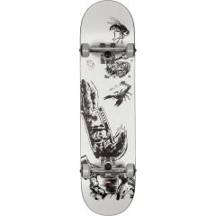 GLOBE G1 Hard Luck White/Black Skateboard Complete 8.00