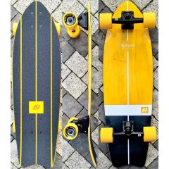 מדמה גלישה HYDROPONIC 30.875 VINTAGE YELLOW SURFSKATE COMPLETE