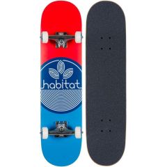סקייטבורד  HABITAT Leaf Dot Blue Skateboard Complete 7.75