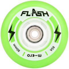 גלגלים סט של 4 MICRO FLASH WHEELS 80MM 85A GREEN