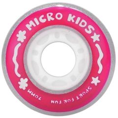 גלגלים סט של 4 MICRO FLASH WHEELS FOR KIDS SKATE 70MM 85A RED