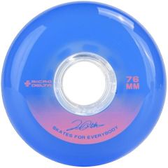גלגלים סט של 4 MICRO CRYSTAL WHEELS 80MM 82A BLUE