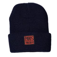 PARIS HIPSTER PATCHED BEANIE NAVY ONE SIZE FITS ALL