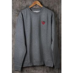 PARIS SWOOSH EMB CREW GUNMETAL HEATHER