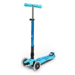 קורקינט 3 גלגלים Maxi Micro Deluxe לד מתקפל כחול בהיר