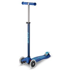 קורקינט לילדים 3 גלגלים Maxi Micro Deluxe לד כחול נייבי