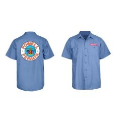 Powell-Peralta Skateboard Skeleton Work Shirt Blue