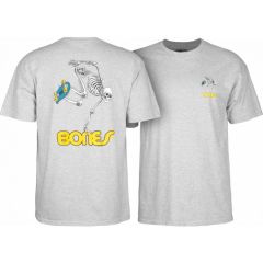 Powell Peralta Skate Skeleton T-shirt - Grey