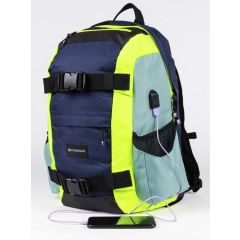 HYDROPONIC SKATE BACKPACK BG KENTER NAVY/YELLOW FLUOR/BLUE