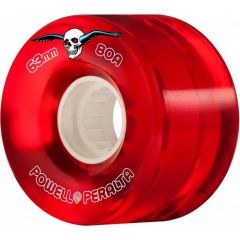 Powell Peralta Clear Cruiser Skateboard Wheels Red 63mm 80A 4pk